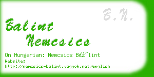 balint nemcsics business card